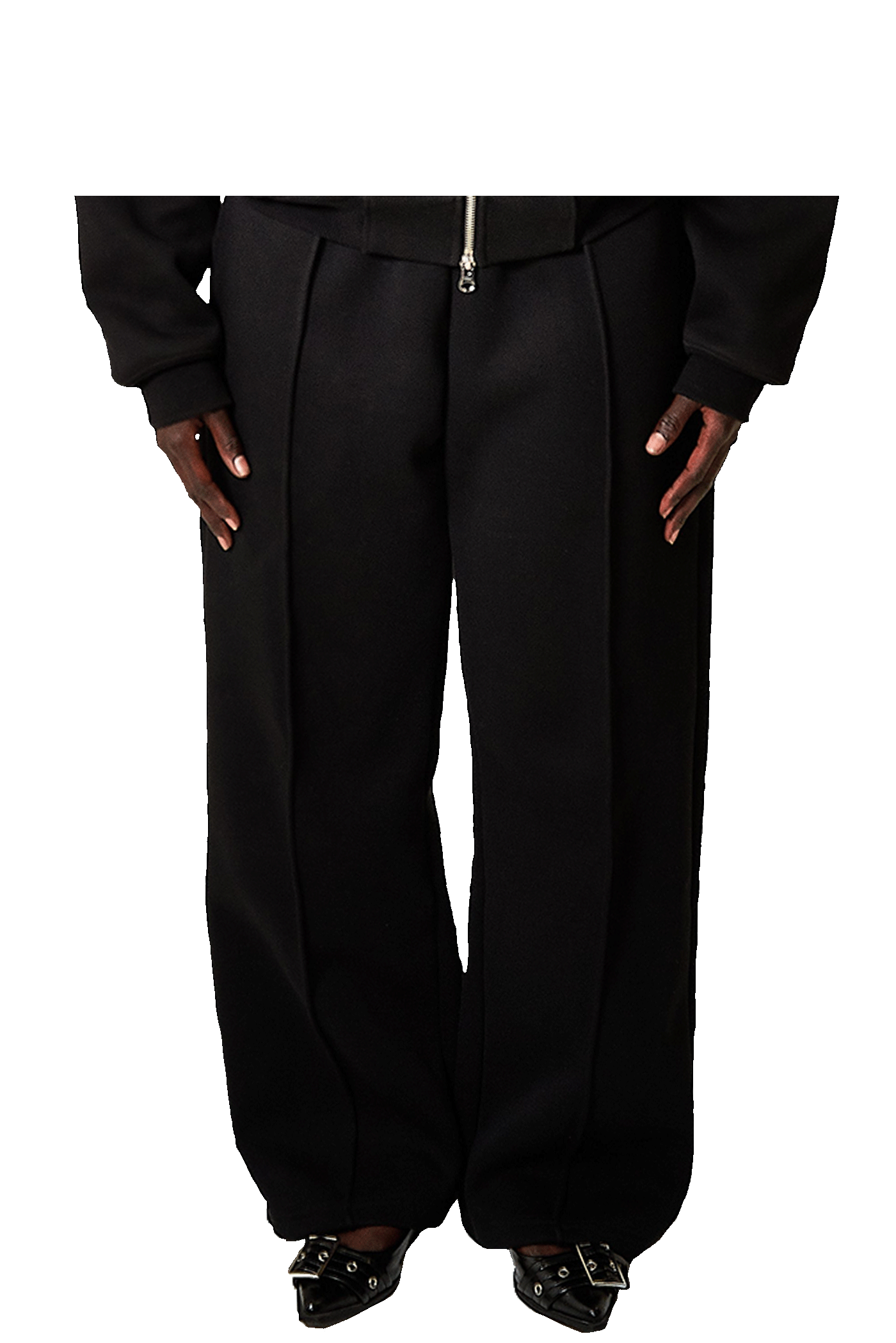 V1 Dark Grey Wide Leg Pants – Tauhfe