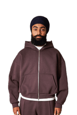 V1 Brown Zip Up Hoodie