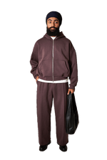 V1 Brown Zip Up Hoodie