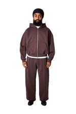 V1 Brown Zip Up Hoodie
