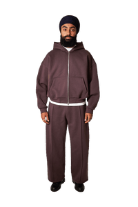 V1 Brown Zip Up Hoodie