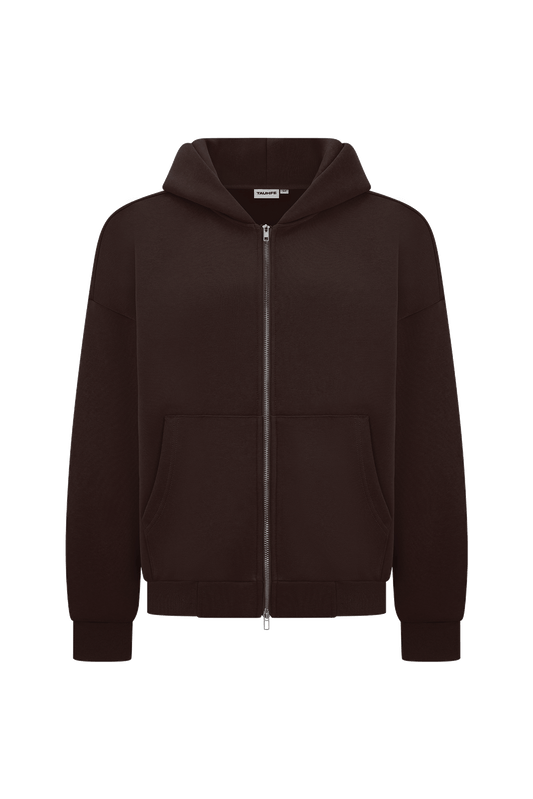 V1 Brown Zip Up Hoodie