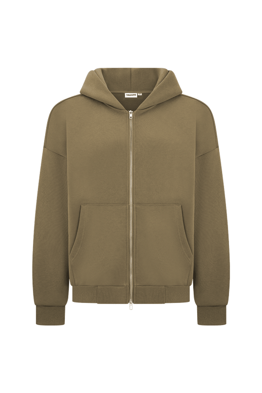 V1 Military Green Zip Up Hoodie