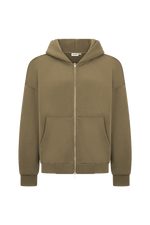 V1 Military Green Zip Up Hoodie